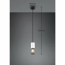 Suspension Trio TOSH Noir, 1 lumière