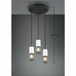 Suspension Trio TOSH Noir, 3 lumières