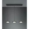 Suspension Trio Tray LED Noir, 3 lumières