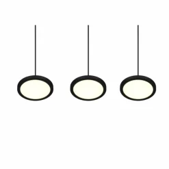 Suspension Trio Tray LED Noir, 3 lumières