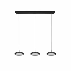 Suspension Trio Tray LED Noir, 3 lumières