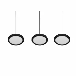Suspension Trio Tray LED Noir, 3 lumières