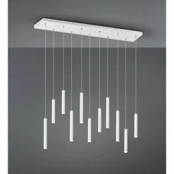 Suspension Trio Tubular LED Blanc, 11 lumières