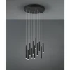 Suspension Trio Tubular LED Noir, 11 lumières