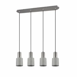 Suspension Trio Wailer LED Nickel mat, 4 lumières