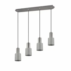 Suspension Trio Wailer LED Nickel mat, 4 lumières