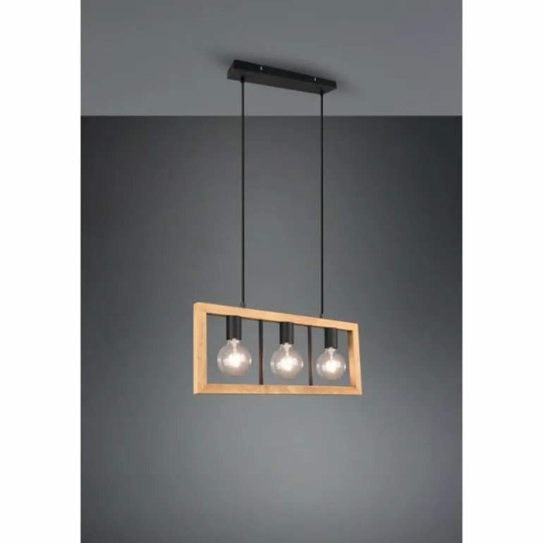 Suspension Trio-Leuchten Agra Noir, 3 lumières