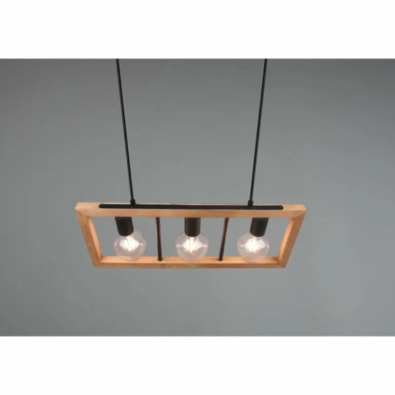 Suspension Trio-Leuchten Agra Noir, 3 lumières