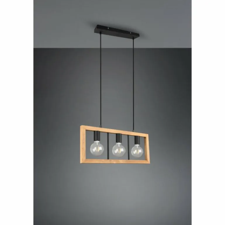 Suspension Trio-Leuchten Agra Noir, 3 lumières