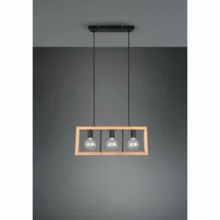 Suspension Trio-Leuchten Agra Noir, 3 lumières