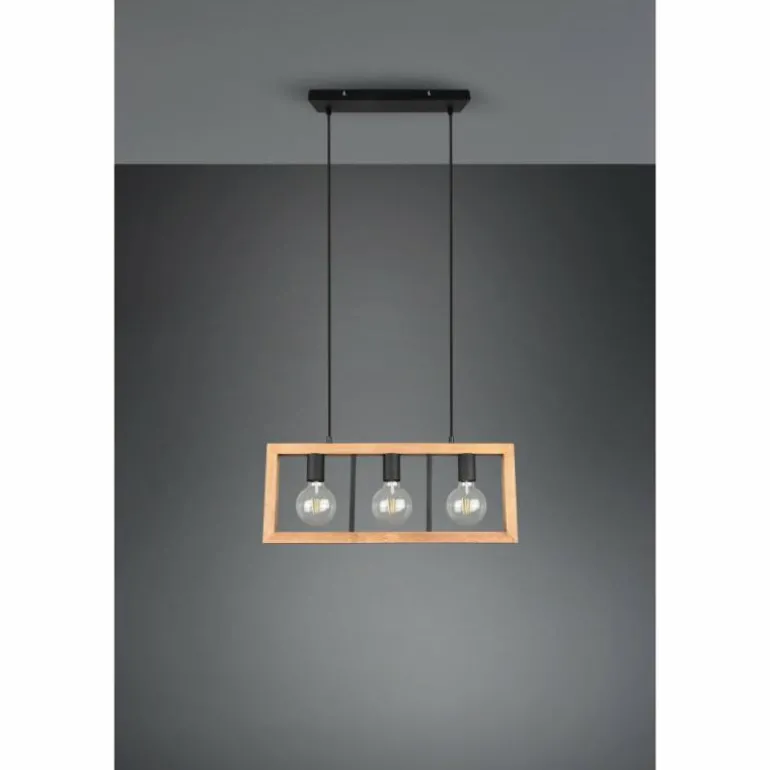 Suspension Trio-Leuchten Agra Noir, 3 lumières