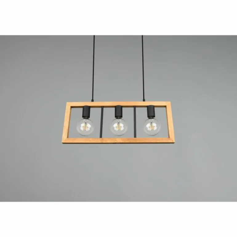 Suspension Trio-Leuchten Agra Noir, 3 lumières