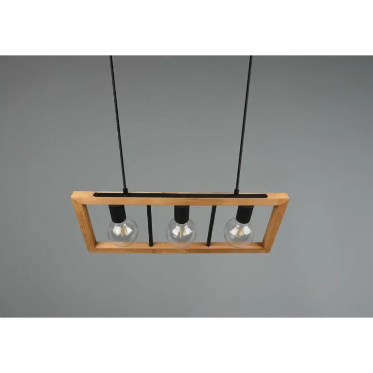 Suspension Trio-Leuchten Agra Noir, 3 lumières