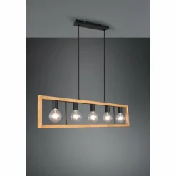 Suspension Trio-Leuchten Agra Noir, 5 lumières
