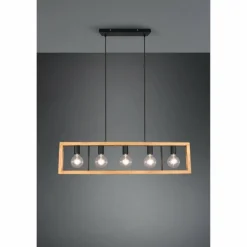 Suspension Trio-Leuchten Agra Noir, 5 lumières