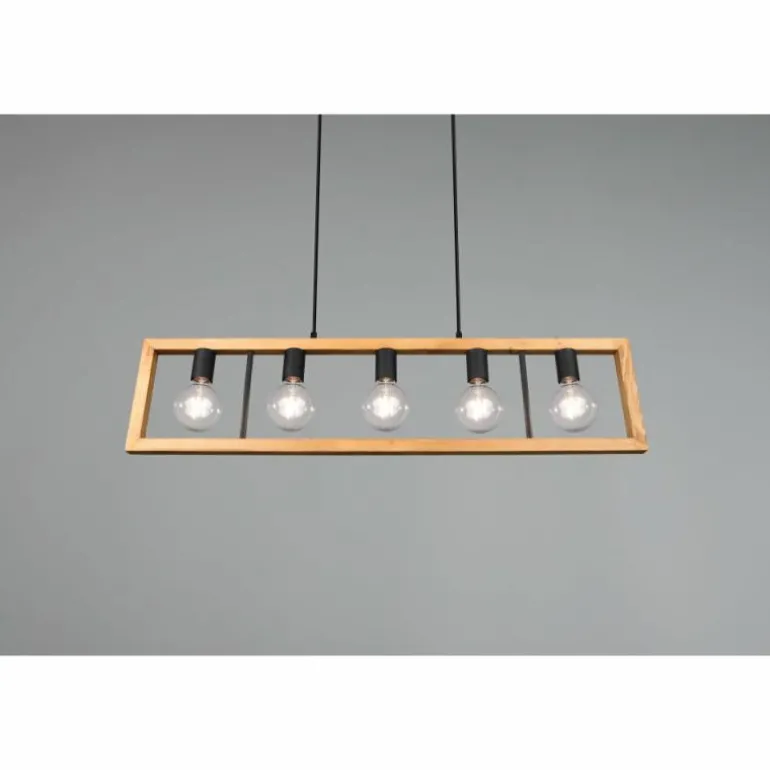 Suspension Trio-Leuchten Agra Noir, 5 lumières