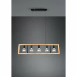 Suspension Trio-Leuchten Agra Noir, 5 lumières