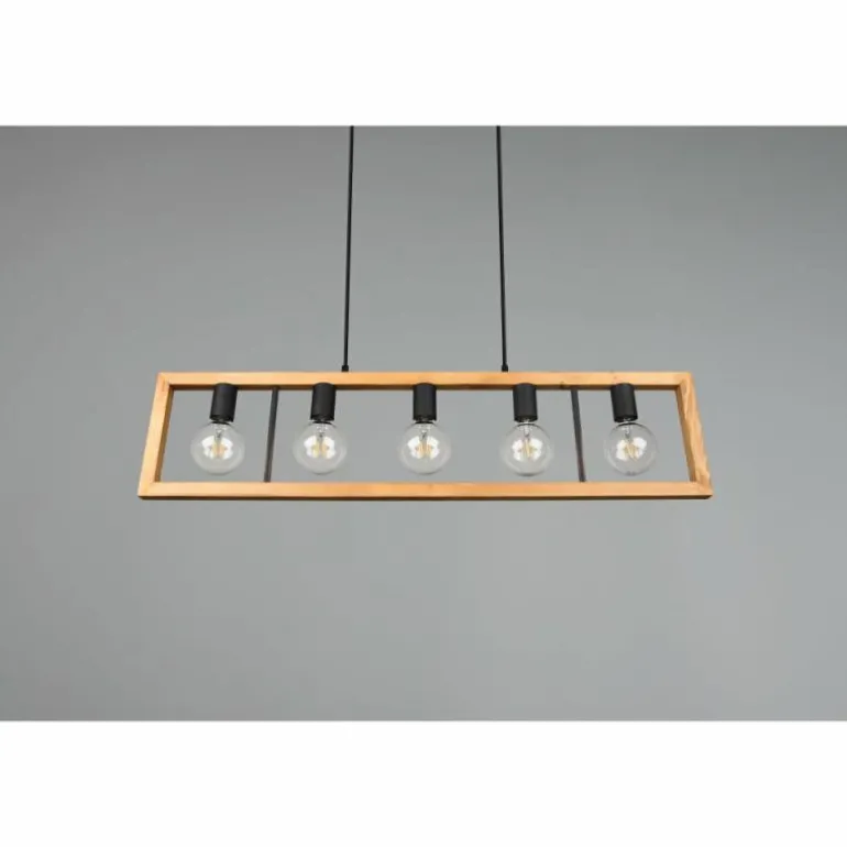 Suspension Trio-Leuchten Agra Noir, 5 lumières