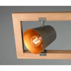 Suspension Trio-Leuchten Bell Brun foncé, Nickel mat, 4 lumières