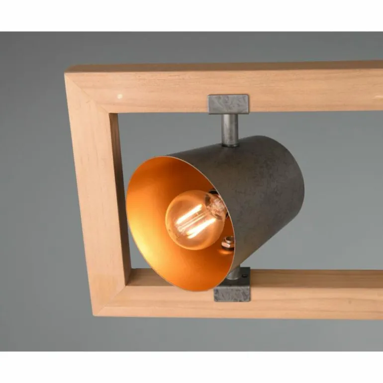 Suspension Trio-Leuchten Bell Brun foncé, Nickel mat, 4 lumières