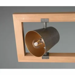 Suspension Trio-Leuchten Bell Brun foncé, Nickel mat, 4 lumières