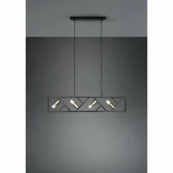 Suspension Trio-Leuchten Bela Noir, 4 lumières