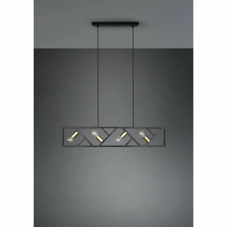 Suspension Trio-Leuchten Bela Noir, 4 lumières