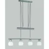 Suspension Trio-Leuchten Freddy LED Nickel mat, 4 lumières