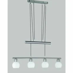 Suspension Trio-Leuchten Freddy LED Nickel mat, 4 lumières