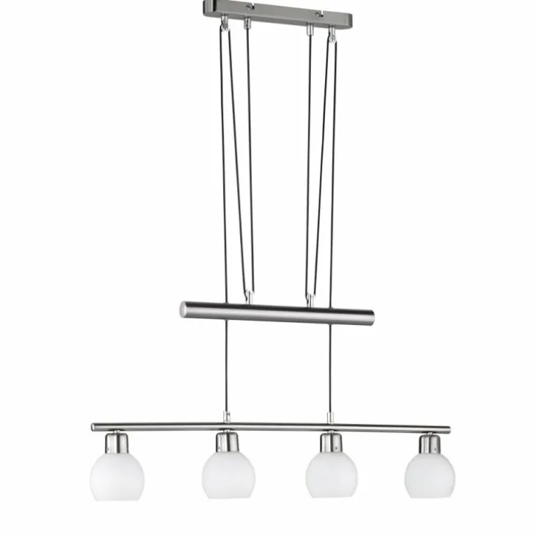 Suspension Trio-Leuchten Freddy LED Nickel mat, 4 lumières