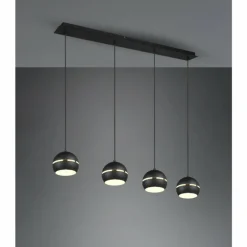 Suspension Trio-Leuchten Fletcher Noir, 4 lumières