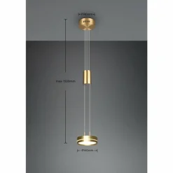Suspension Trio-Leuchten Franklin LED Laiton, 1 lumière