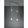 Suspension Trio-Leuchten Franklin LED Nickel mat, 2 lumières