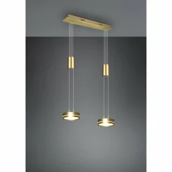 Suspension Trio-Leuchten Franklin LED Laiton, 2 lumières