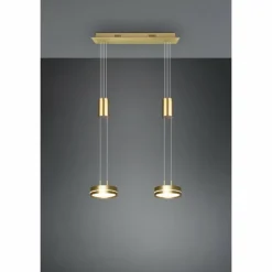 Suspension Trio-Leuchten Franklin LED Laiton, 2 lumières