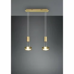 Suspension Trio-Leuchten Franklin LED Laiton, 2 lumières