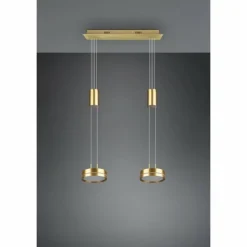 Suspension Trio-Leuchten Franklin LED Laiton, 2 lumières