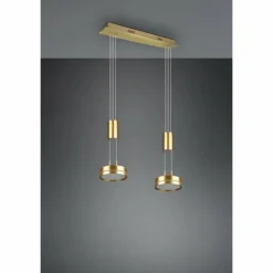 Suspension Trio-Leuchten Franklin LED Laiton, 2 lumières