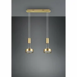 Suspension Trio-Leuchten Franklin LED Laiton, 2 lumières