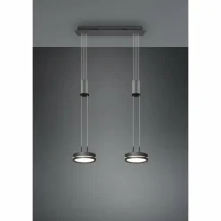 Suspension Trio-Leuchten Franklin LED Anthracite, 2 lumières