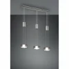 Suspension Trio-Leuchten Franklin LED Nickel mat, 3 lumières