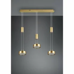Suspension Trio-Leuchten Franklin LED Laiton, 3 lumières