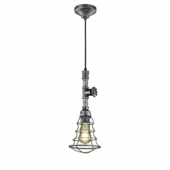 Suspension Trio-Leuchten Gotham Brun foncé, Argenté, 1 lumière