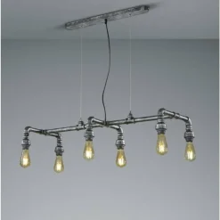 Suspension Trio-Leuchten Gotham Brun foncé, Argenté, 6 lumières