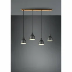 Suspension Trio-Leuchten Henley Noir, 4 lumières