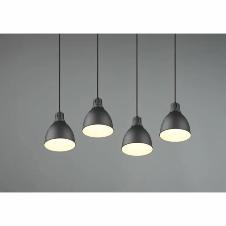 Suspension Trio-Leuchten Henley Noir, 4 lumières