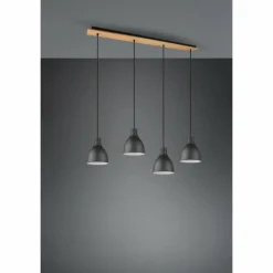Suspension Trio-Leuchten Henley Noir, 4 lumières