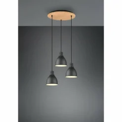 Suspension Trio-Leuchten Henley Noir, 3 lumières