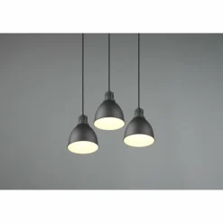 Suspension Trio-Leuchten Henley Noir, 3 lumières