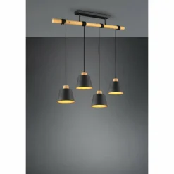 Suspension Trio-Leuchten Harris Noir, 4 lumières